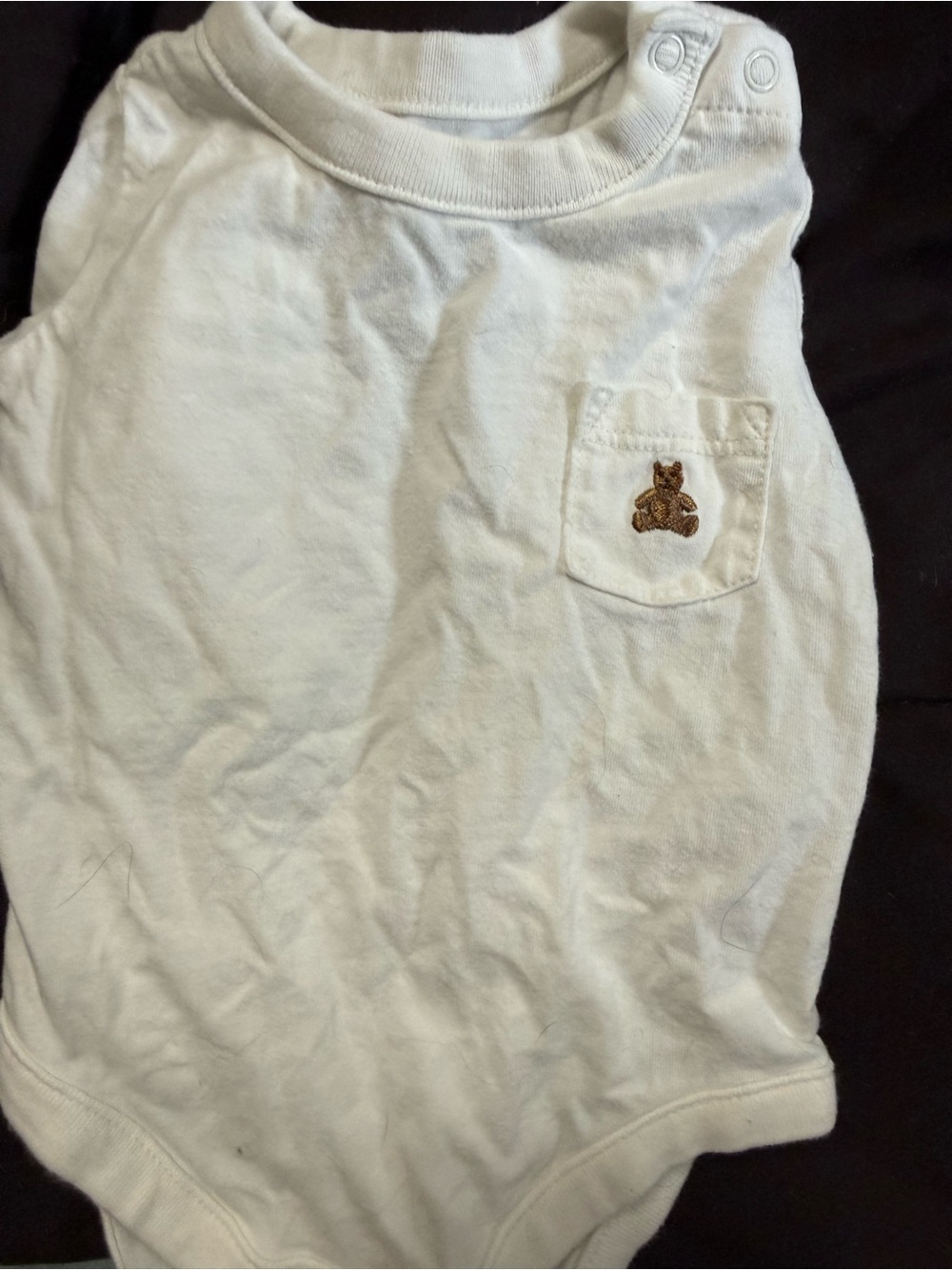 Organic baby gap teddy bear onesie